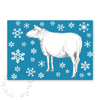 Schaf in Betlehem, Weihnachtskarten mit Schneeflocken