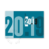 2020, typografische Neujahrskarten