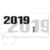 2020, typografische Neujahrskarten in schwarz und weiß