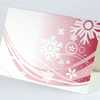 Schneeflocken - Weihnachtskarten mit rotem Druck