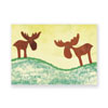 Weihnachtskarten mit Elchen auf der Weide