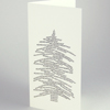 Weihnachtskarten mit schwarzem Handlettering-Baum