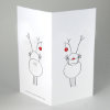witzige Weihnachtskarten mit maskiertem Rudolph