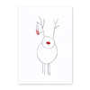witzige Weihnachtskarten mit maskiertem Rudolph