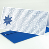 blaue Weihnachtskarten in einer Unternehmensfarbe - weihnachtswahnsinn