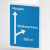 Weihnachtskarten mit Verkehrsschild