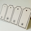 Weihnachtskarten mit vier Geschenkanhängern