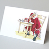 Weihnachtskarten mit nachdenklichem Weihnachtsmann