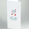 witzige Weihnachtskarten mit badendem Elch