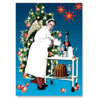 schicke, kitschige Weihnachtskarten: Krankenschwester