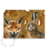Hase und Fuchs, tolle Weihnachtskarten mit Tieren