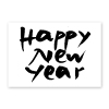 kalligrafische Neujahrskarte: Happy New Year, Japanstil