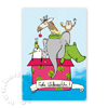 Cartoon-Weihnachtskarten mit Tieren