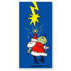Weihnachtsmann wird vom Blitz getroffen, Weihnachtskarten mit witzigen Weihnachts-Cartoons