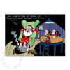 Weihnachtsmann als Familienvater, Weihnachtskarten mit witzigen Weihnachts-Cartoons