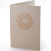 Recyling-Weihnachtskarten in DIN A5 mit goldbronzenem Handlettering