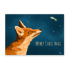 Merry Christmas, Fuchs, gemalte Weihnachtskarten