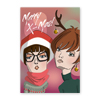 Merry X-Mas! - schöne Weihnachtskarten mit jungen Mädchen