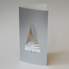silberne Design-Weihnachtskarten mit Baum und Klammer