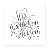 Recycling-Weihnachtskarten mit Handlettering: Wir wünschen von Herzen