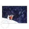 Sehnsucht, witzige Weihnachtskarten mit Blick in den Nachthimmel