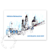 Theatinerkirche mit Feldherrnhalle, Weihnachtskarten für München