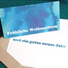 Fröhliche Weihnachten, blaue Weihnachtskarten