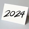 2025, Neujahrskarten mit schwungvoller Jahreszahl