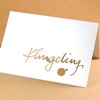 klingeling - witzige Recycling-Weihnachtskarten mit goldenem Druck