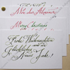 Frohe Weihnachten, kalligrafische Weihnachtskarten mit Namen