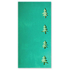 grüne Weihnachtskarten mit ausgestanzten Bäumen