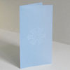 transparente Weihnachtskarten mit geprägtem Eiskristall