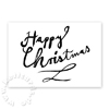 Happy Christmas, einfarbige Weihnachtskarten
