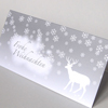 Frohe Weihnachten, reduzierte Weihnachtskarten mit Elch und Sternen